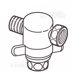 パナソニック食器洗い乾燥機整水器専用2分岐コック[*納期約1週間]
