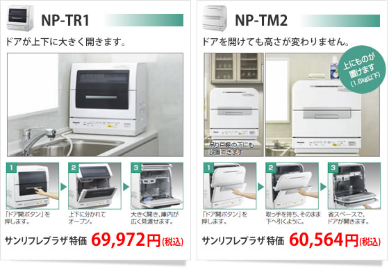 NP-TR1とNP-TM2の比較