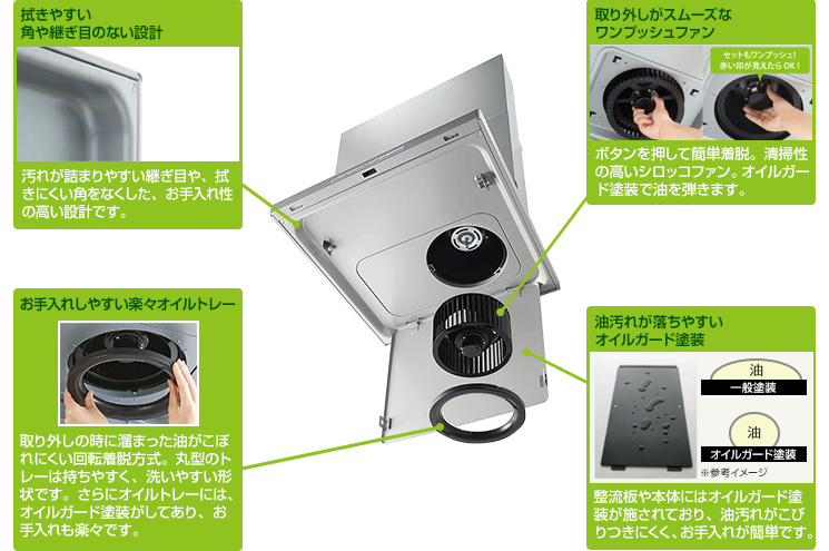 面倒な掃除の手間が省けるノンフィルタータイプ