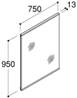 1面鏡(シンプルタイプ)図面