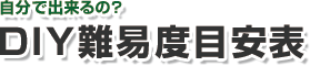 DIY難易度目安表