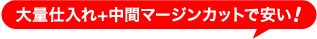 大量手入れ＋中間マージンカットで安い！