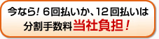 金利、分割手数料無料！