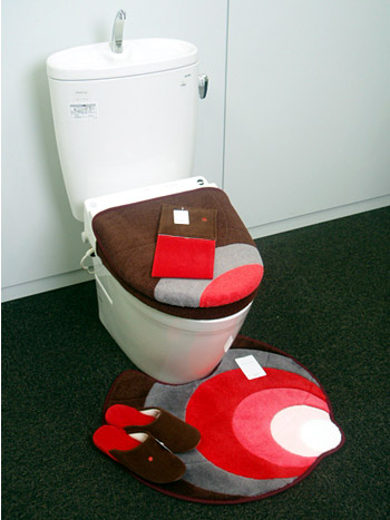 totoポップリップル：ポップレッド#PRD　純正のトイレマット、便座カバーを超特価で全国配送　ご注文当日に出荷対応