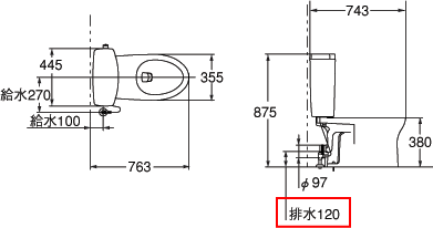 壁排水（主にマンション用）CS60BP+SH60BA