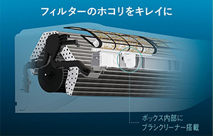 フィルターお掃除ロボット搭載｜パナソニック ルームエアコン エオリア