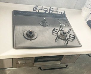 施工前のガスコンロ