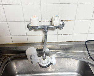 キッチン水栓施工前