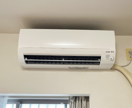 施工後：壁掛ルームエアコン　三菱電機　MSZ-AXV2225-W(MSZ-AXV2225-W-IN+MUZ-AXV2225)
