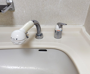 施工前：洗面水栓