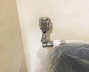 交換前　洗濯機用水栓