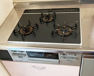 施工前のガスコンロ