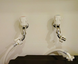 交換前　洗濯機用水栓