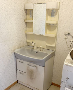 洗面台施工前