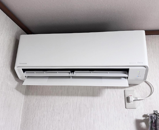 施工後：壁掛ルームエアコン　パナソニック　CS-406DJ2-W(CS-406DJ2-W+CU-406DJ2)