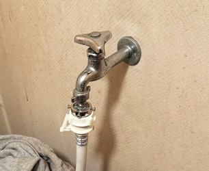 交換前　洗濯機用水栓