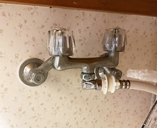 交換前　洗濯機用水栓