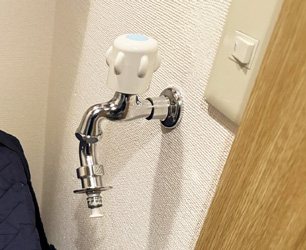 交換前　洗濯機用水栓