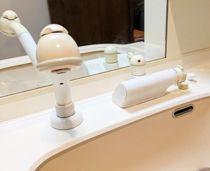洗面水栓施工前