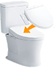 toto ピュアレストQR+SS1(袖リモコン)セット｜トイレ交換が安い
