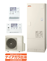 旧型番BHP-FV37WDの後継機種「BHP-FV37XD」｜貯湯タンクユニット品番：BHP-TADV37X＋ヒートポンプユニット品番：BHP-HAV45X＋無線LAN対応リモコン品番：BER-X1FTのセット。水道直圧給湯のナイアガラ出湯モデルが施工費込でこの価格！ECHONET Lite AIF認証/HOME IoT（AiSEG）/HEMS対応、東京ゼロエミポイント対象商品｜日立エコキュートの交換