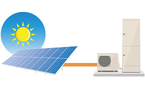 おひさまエコキュートは太陽光発電で昼間に沸き上げる