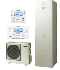旧品番HE-JPU46JQSの後継機種。貯湯タンクユニット品番：HE-JPU46KQ＋ヒートポンプユニット品番：HE-PJPU60K＋専用インターホンリモコン品番：HE-RQWKWのセット。パナソニック独自機能の全てを搭載しており460Lモデルで年間給湯保温効率(JIS)3.9を実現（ふろ熱回収機能/ぬくもりチャージ使用時）したハイグレードモデル！CHONET Lite AIF認証/HOME IoT（AiSEG）/HEMS対応｜パナソニックのエコキュート交換