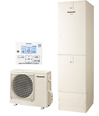 旧品番HE-J46JSSの後継機種。貯湯タンクユニット品番:HE-J46KS+ヒートポンプユニット品番:HE-PJ60K+専用インターホンリモコン品番:HE-RSWKWのセット。湯量容量460Lの他、370Lタイプもあり、それぞれ屋内設置タイプもラインナップ。同じセミオートからの取り替るモデルとして最適です。CHONET Lite AIF認証/HOME IoT(AiSEG)/HEMS対応|パナソニックのエコキュート交換
