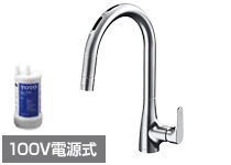 TOTOキッチン用タッチレス浄水器水栓|100V電源式 |TKG206B0J|ワンホールの100V電源式商品一覧