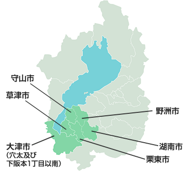 滋賀県 給湯器工事対応エリア