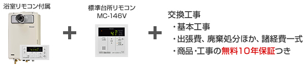 リンナイ ガス給湯器 高温水供給式 / PS扉内設置(前方排気)