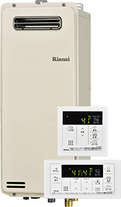 Rinnaiマンションガス給湯器の交換費用｜RUF-SA2005SAW ＋ MBC-155V(A)｜工事費込みセットが安い｜リンナイ ガスふろ給湯器 [スタンダード] [屋外壁掛/PS設置型] [20号] [オート] [RUF-Aシリーズ] [スリムタイプ] [BL認定品] [W250×H610×D250mm] [シャドーホワイトIII]