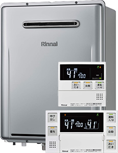 Rinnai マンションガス給湯器の交換費用｜ RUF-E2406AW ＋ MBC-240V(A)｜工事費込みセットが安い｜リンナイ フロ給湯器 [エコジョーズ] [壁掛・PS標準設置型] [24号] [フルオート] [RUF-Eシリーズ] [BL認定品] [W470×H600×D240mm] [シャイニーシルバー][旧品番：RUF-E2405AW(A)] 