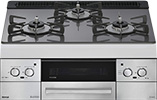 リンナイ(Rinnai) リッセシリーズ「RHS31W42J4RSTW(ミドルグレード)」のビルトインガスコンロ交換が工事費込みで激安・格安であることを説明する画像。Lisseビルトインコンロ(56%オフ)+基本工事費の合計=税込142,464円