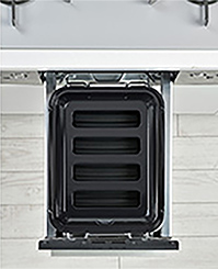 グリルの引き出し幅を広げて利便性向上｜リンナイ ビルトインガスコンロ Lisse(リッセ)