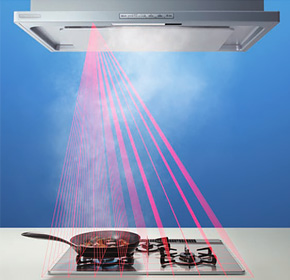 風量おまかせ運転で快適・省エネ調理