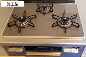 ハイパーガラスコートトップ施工例 天板幅60cm│施工後
