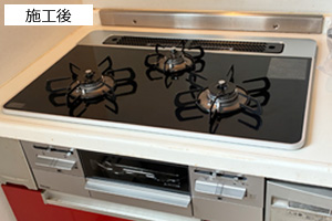 ハイパーガラスコートトップ施工例 天板幅75cm│施工後