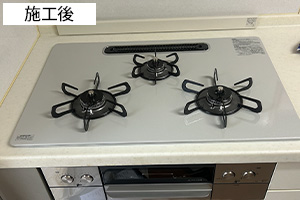 ハイパーガラスコートトップ施工例 天板幅75cm│施工後
