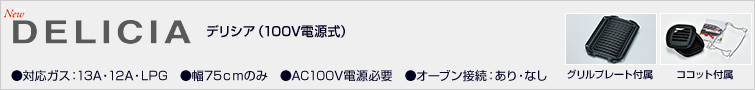 デリシア(100V電源式)価格表