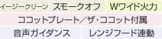 デリシア(100V電源式) 機能表