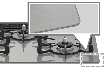 高級感のあるフレームレスガラストップ