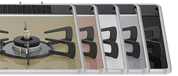 パールクリスタル天板にレンジフード連動ありタイプはありません。