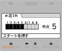 フルドット液晶｜調理状況が一目でわかる