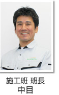 和式トイレリフォーム担当 施工班 班長中目