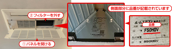 室内機の品番