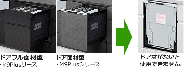 ドア面材が必要なタイプ