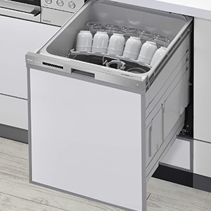 Rinnai 食洗機の交換費用｜RSW-SD402ULP｜工事費込みセットが安い｜【2026年8月発売】リンナイ ビルトイン食洗機『ハイグレード』[幅45cm][ディープタイプ][スライドオープン型][ドアパネル型][ぎっしりカゴ][自立脚つき][エコギア][プラズマクラスター][重曹洗浄][ウルトラファインバブル搭載]