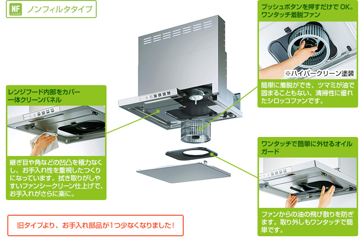 レンジフード連動タイプ、