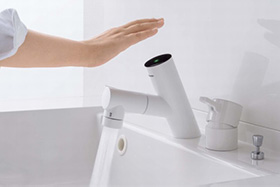 水栓に触らずに手が洗えるタッチレス水栓｜パナソニック　シーラインスタンダード間口900mm　商品特性